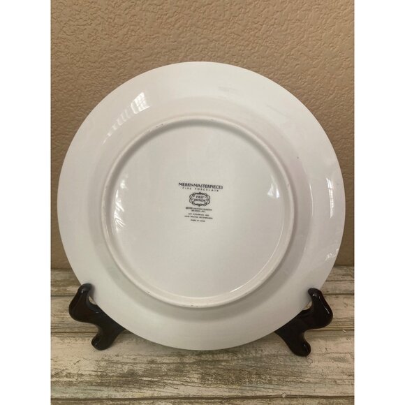 Merry Masterpieces Fine Porcelain Dessert Plates American Collection Set of 4 - Picture 8 of 16